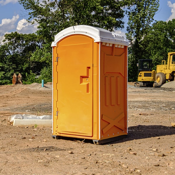 how often are the portable restrooms cleaned and serviced during a rental period in Carroll County Mississippi